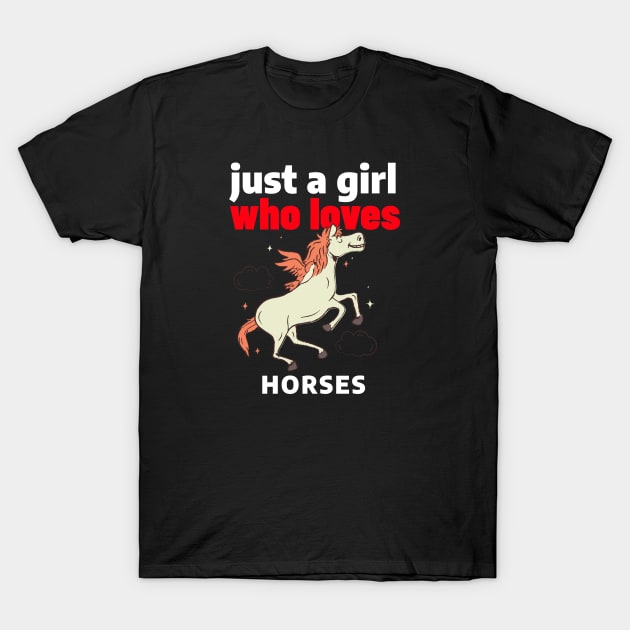 horse girl T-Shirt by power horse